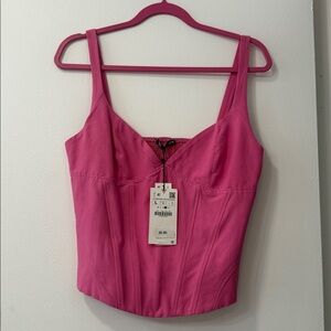 Women's Pink Bustier Top